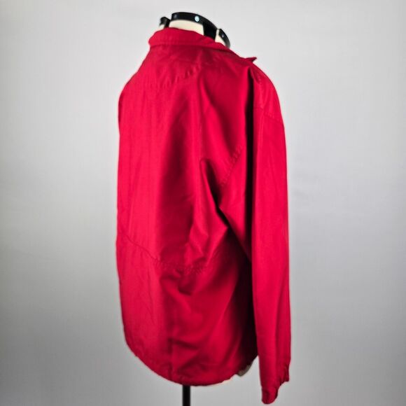 Cutter & Buck Jacket Women's Large Red Solid Half Zip Pullover Waist Draw Cord - Picture 8 of 10